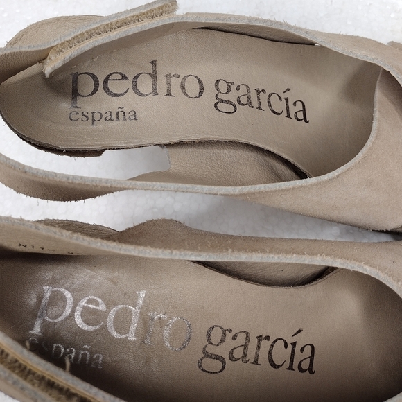 Pedro Garcia Libby Women's Suede Leather Mid-Heel Crisscross Heels Sz 6 - Picture 11 of 14
